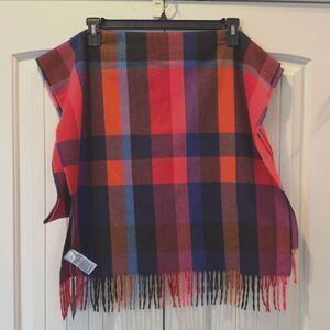 Women's Gap Recycled Cozy Scarf Multi-Color Plaid  78" X  23" - NWT